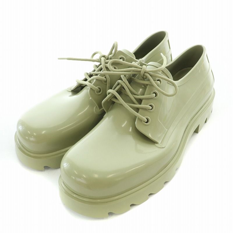 ボッテガヴェネタ BOTTEGA VENETA ストライド レースアップシューズ ローカット ラバー 45 カーキ メンズ
