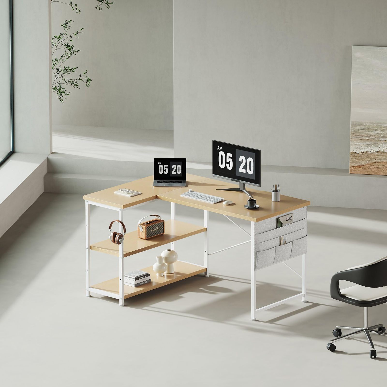 pcデスク右棚左棚 幅107cm