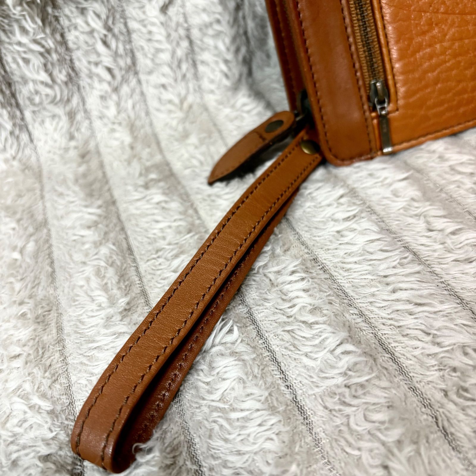 希少☆BURBERRYバーバリー セカンドバッグ ブラウン レザー本革