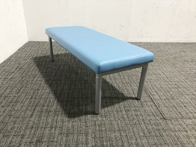 ロビーチェア 2人用 ハピラ ラキラ ニューベーシックベンチ ライトブルー