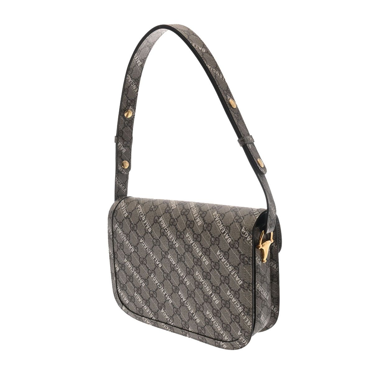 グッチ GUCCI ホースビット1955 バレンシアガコラボ ショルダーバッグ 602204 ベージュ ゴールド金具 GGスプリーム レディース ショルダーバッグ グッチ GUCCI ホースビット1955 バレンシアガコラボ ショルダーバッグ