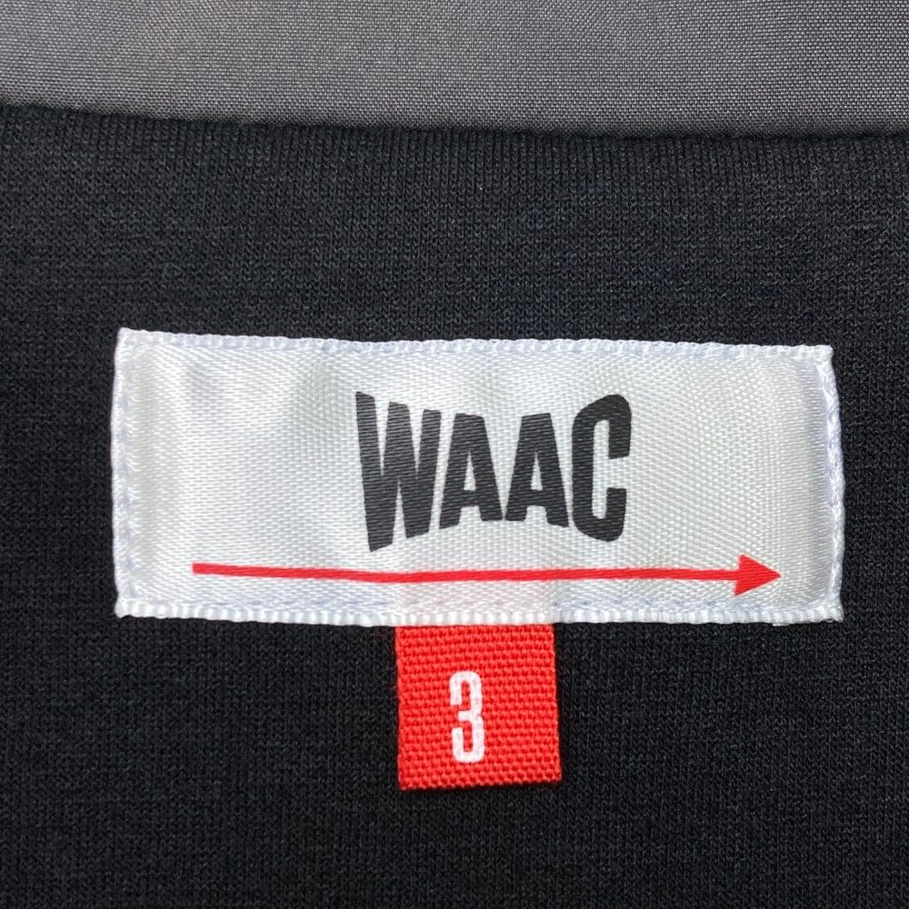 サイズ：3 WAAC ワック  ダンボールニット ハーフジップ パーカー  ブラック系 [240101381274] ゴルフウェア メンズ ストスト サイズ：3 WAAC ワック ダンボールニット ハーフジップ パーカー