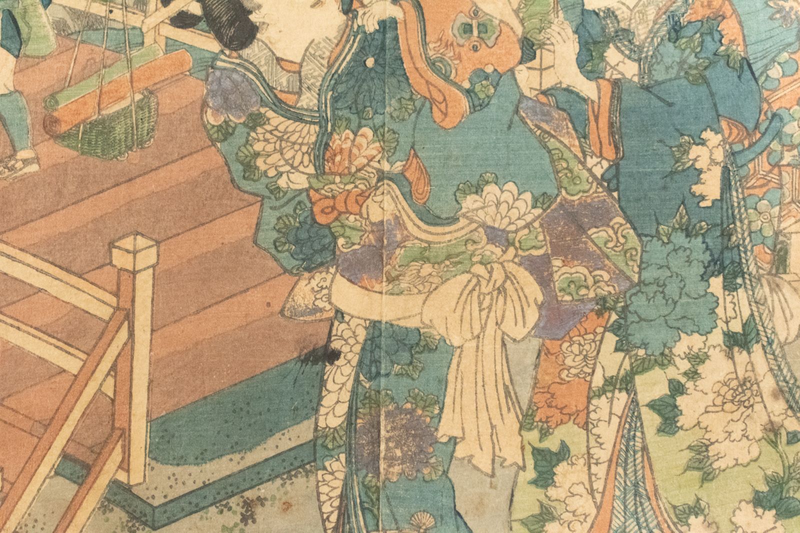 【貴重・美品】浮世絵 木版画★三代目歌川豊国画 ★江戸時代 ★裏打あり いま見たい、この一枚！ 〜三代豊国・二代広重「東都四季名所尽