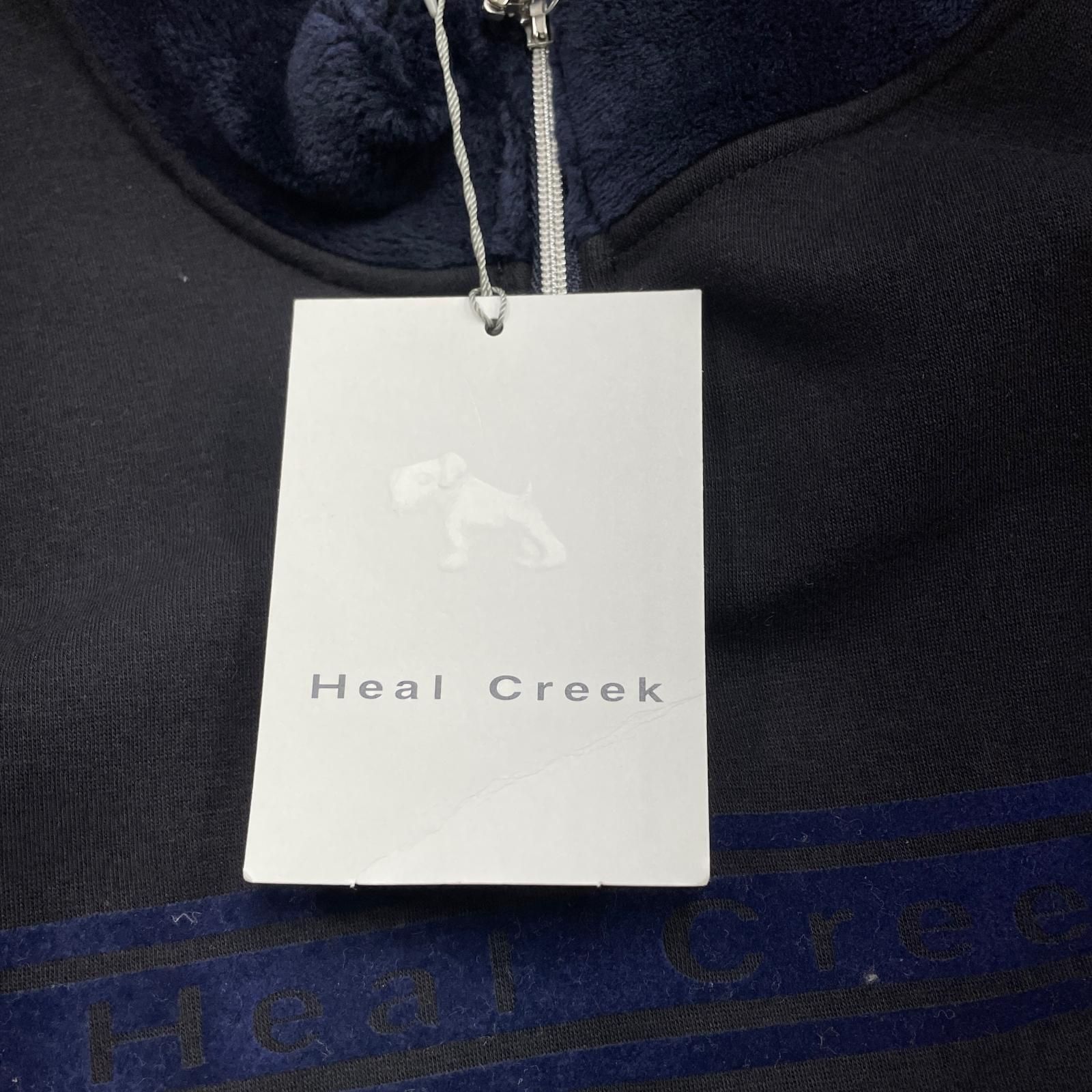 レディース ヒールクリーク HEAL CREEK カットソー 40 M 紺 ネイビー ハーフジップ 裏起毛 LLC-HASEGAWATOSO_COM