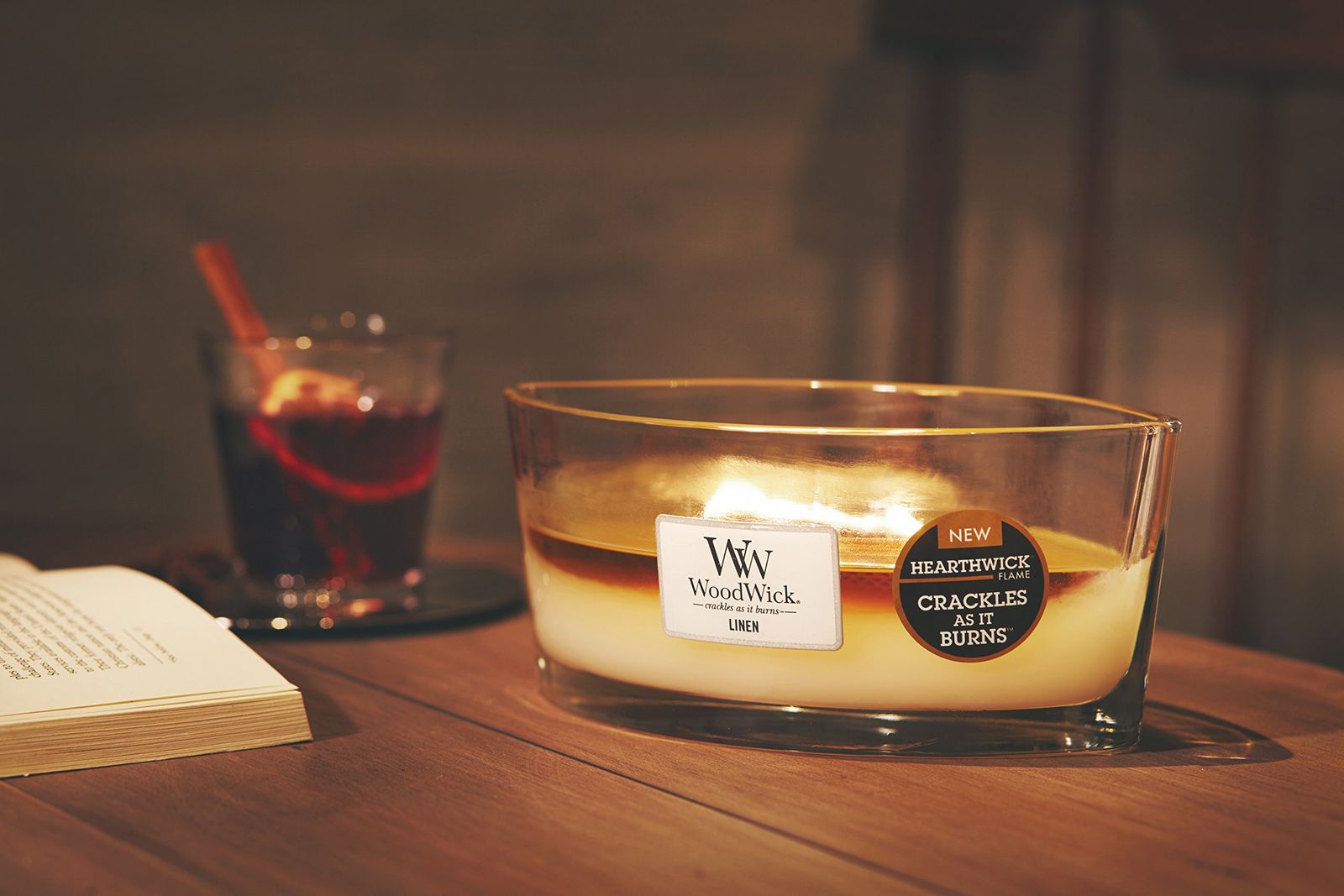 カメヤマ Wood Wick ハースウィックL 「 ラベンダースパ 」 キャンドル