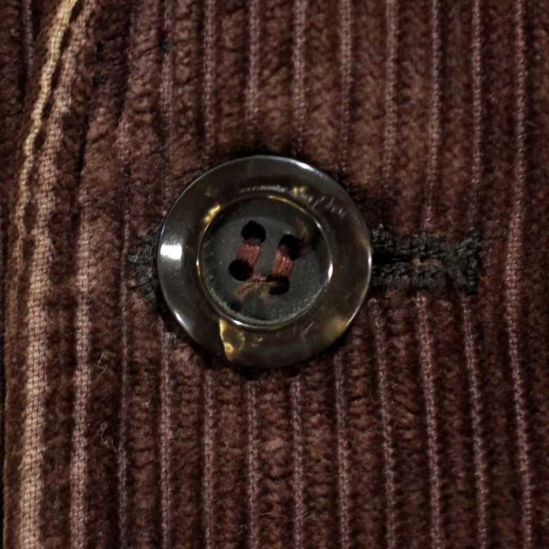 60s ロカビリー　ツートン柄　vintage コーデュロイ　ミドルジャケット 60's【ビンテージ】【黒×オレンジ】【刺繍】 チェーンステッチ