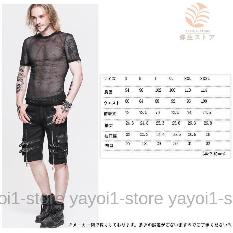 メッシュTシャツ メッシュトップス 半袖Tシャツ 夏 メンズ 男性