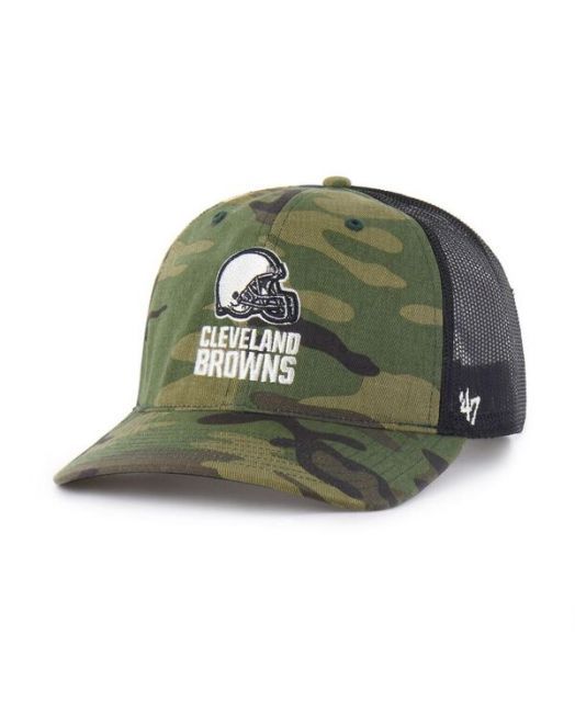 送料無料 47ブランド メンズ 帽子 アクセサリー Men s Camo Cleveland Browns Trucker Adjustable Hat Camo