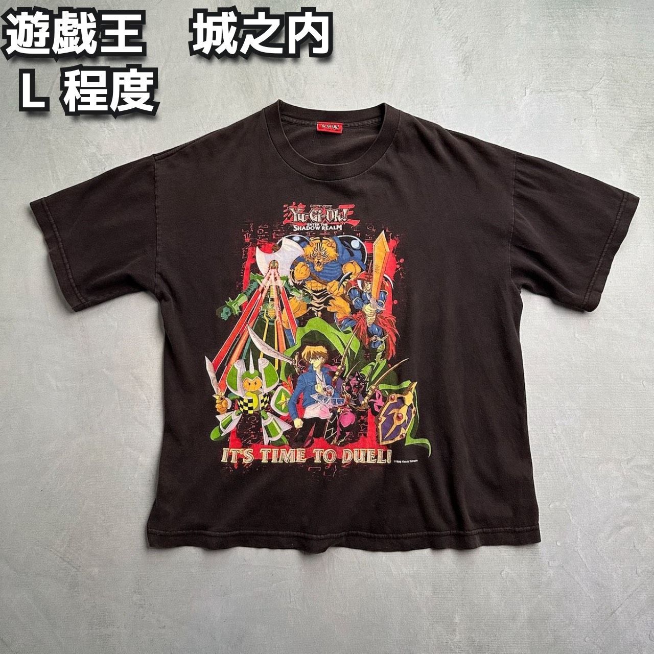 新品　遊戯王　BENCH Tシャツ　シャツ　メンズ　海馬　城之内　Lサイズ　0w 遊戯王 城之内 Lサイズ程度 アニメTシャツ 黒 - メルカリ