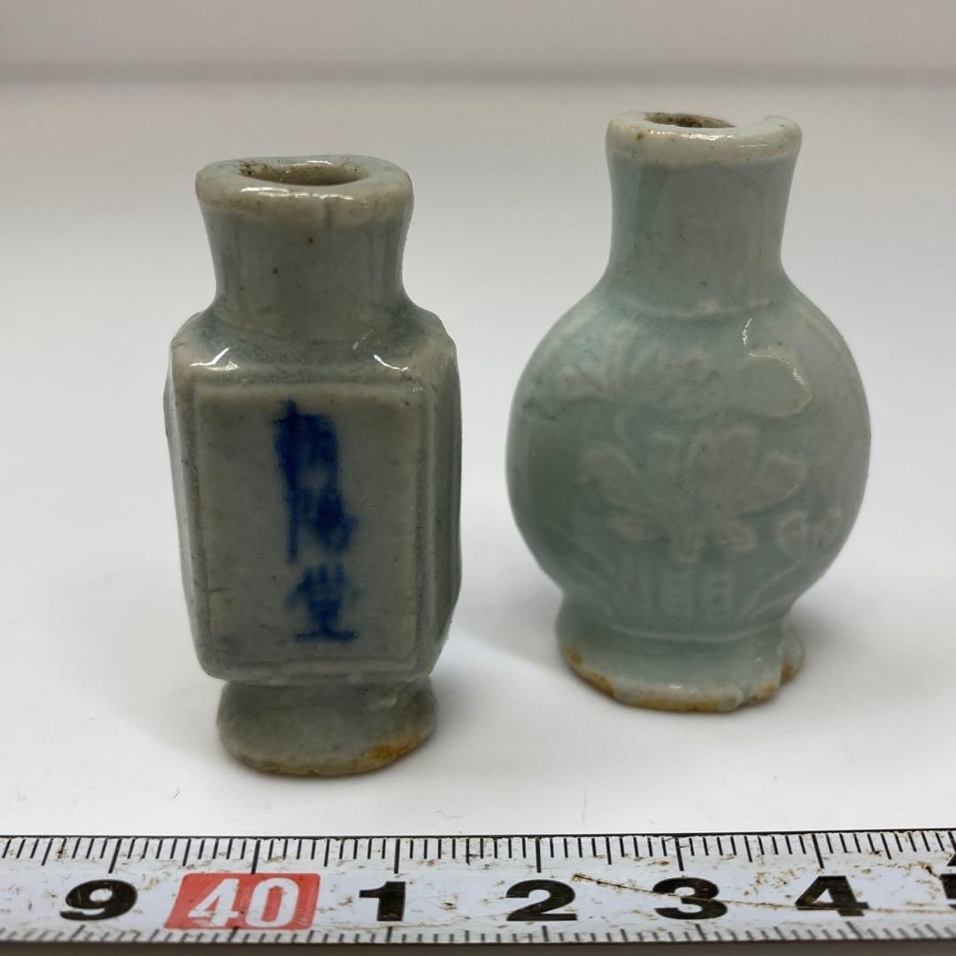 中国清時代　青白磁　鼻煙香2点　タニサ　東さ6-1102① 中国清時代 青白磁 鼻煙香2点 タニサ 東さ6-1102① - メルカリ