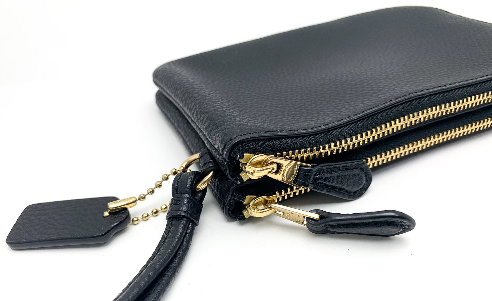 COACH コーチ 黒 ブラック レザー ポーチ 小物入れ コーチ ポーチ