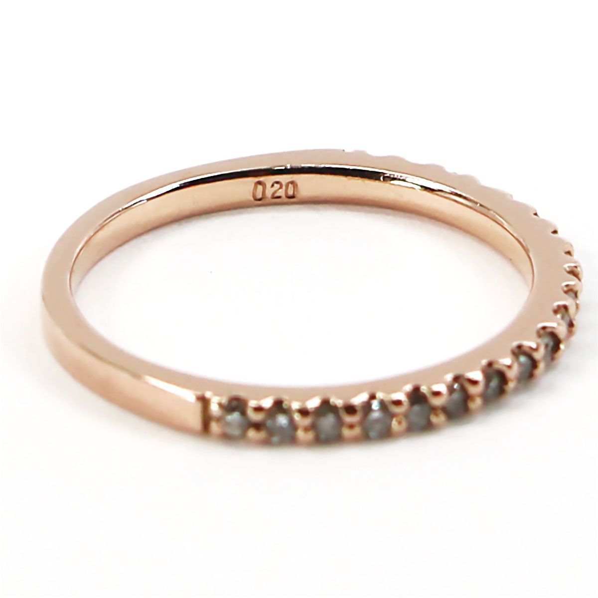 指環 ハーフエタニティ K10 ダイヤモンド ＃7（0317102400301）【j