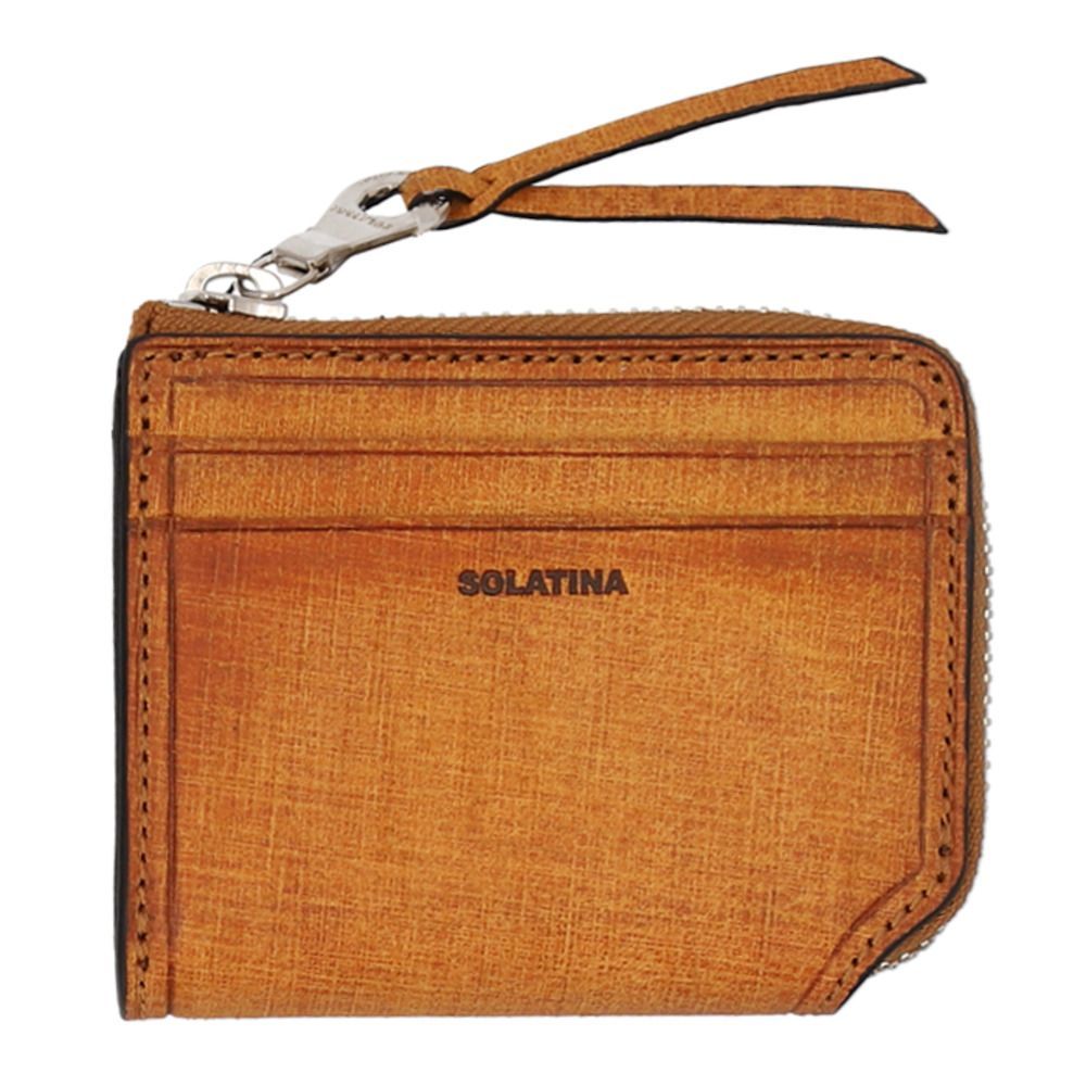 イエロー  SOLATINA 財布コンパクトウォレット SOLATINA ソラチナ コインケース SW-70015 小銭入れ ボックス型 コイン入れ 財布 お財布 さいふ コンパクトウォレット ウォレット ミニ財布 カーフレ