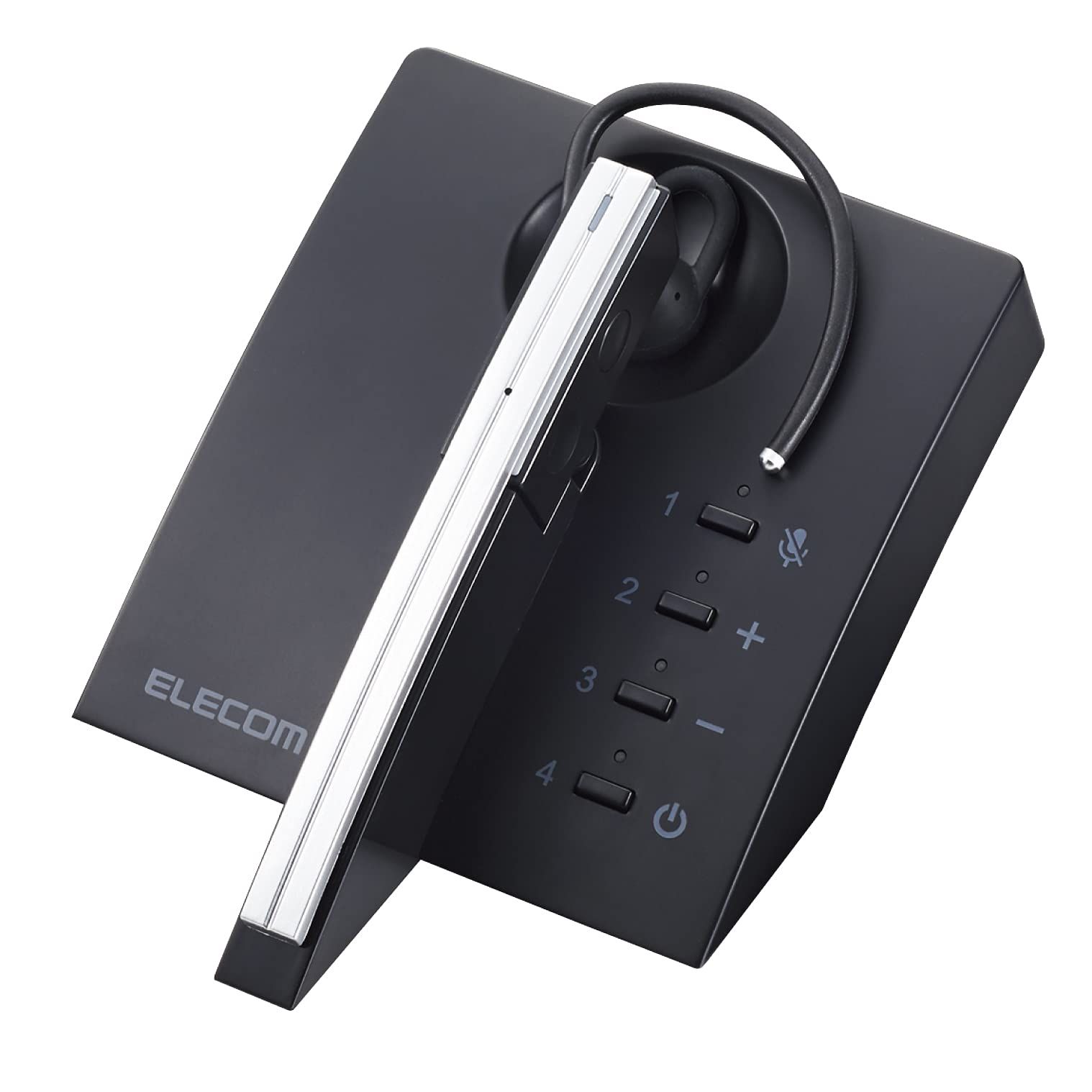 エレコム Bluetooth片耳ヘッドセット 充電ドック付 ノイズキャンセル対応 LBT-HSC50PCSV 