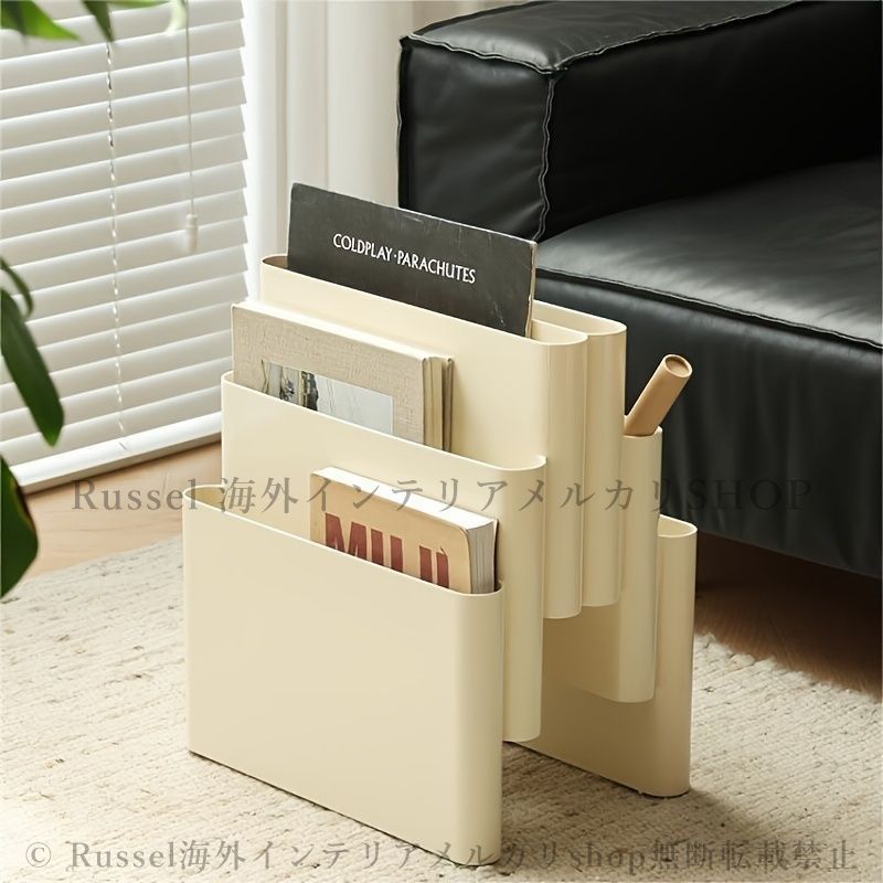 マガジンラック 本 収納 持ち運び ブックラック ブックスタンド モダン レトロ シンプル 韓国インテリア マガジンスタンド 2 おしゃれ かわいい 4-7
