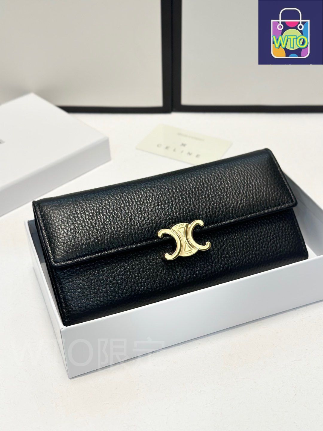 今日特価】Celine セリーヌ ダブルフォールドウォレット 高級