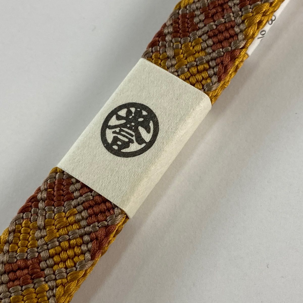 鮮烈な 帯締め 無形文化財 五嶋紐 江戸組紐 幾何学 茶色 正絹 和装小物 【激安セール】