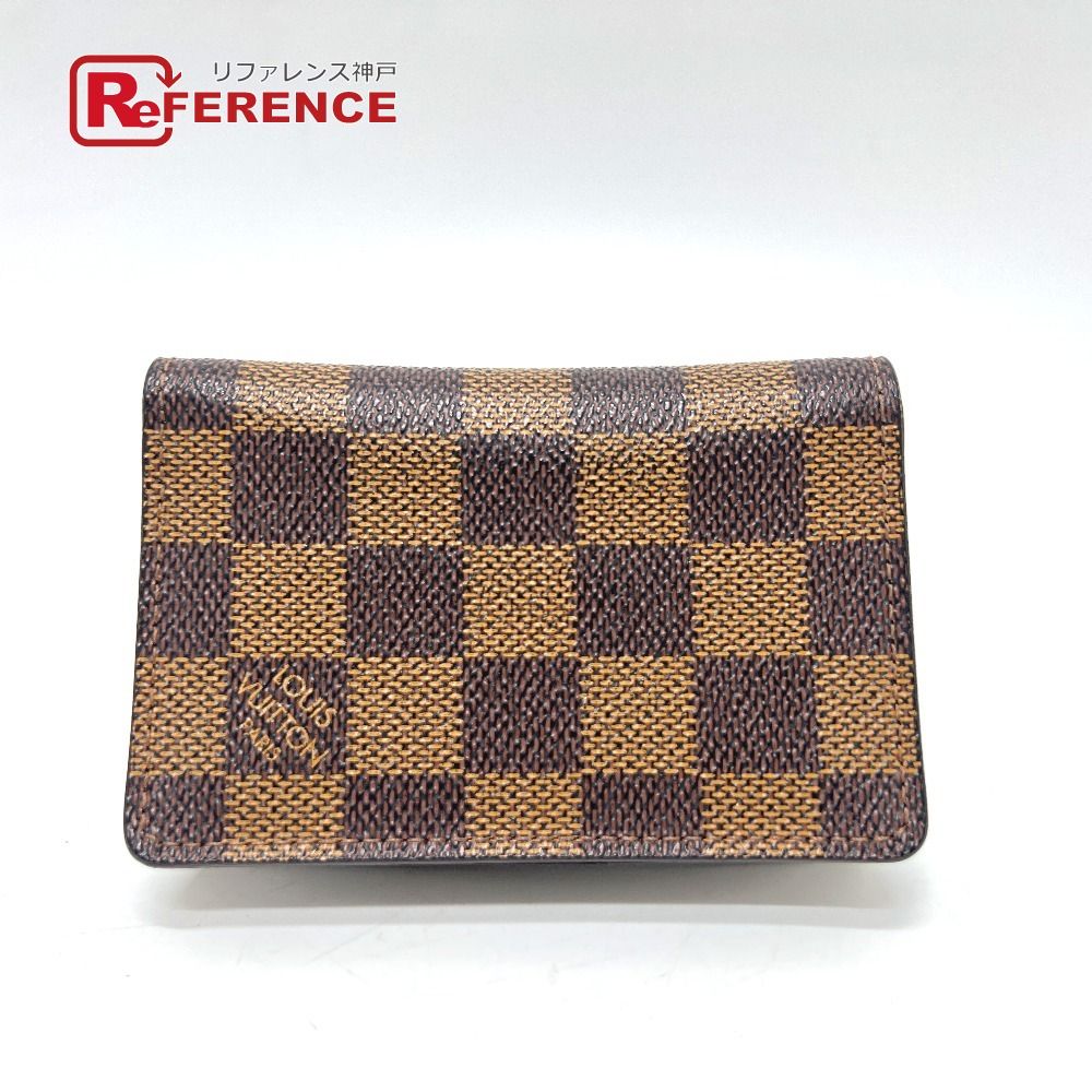 ルイヴィトン オーガナイザードゥポッシュ ダミエエベヌ　名刺入れ　ブラウン ルイヴィトン カードケース LOUIS VUITTON メンズ