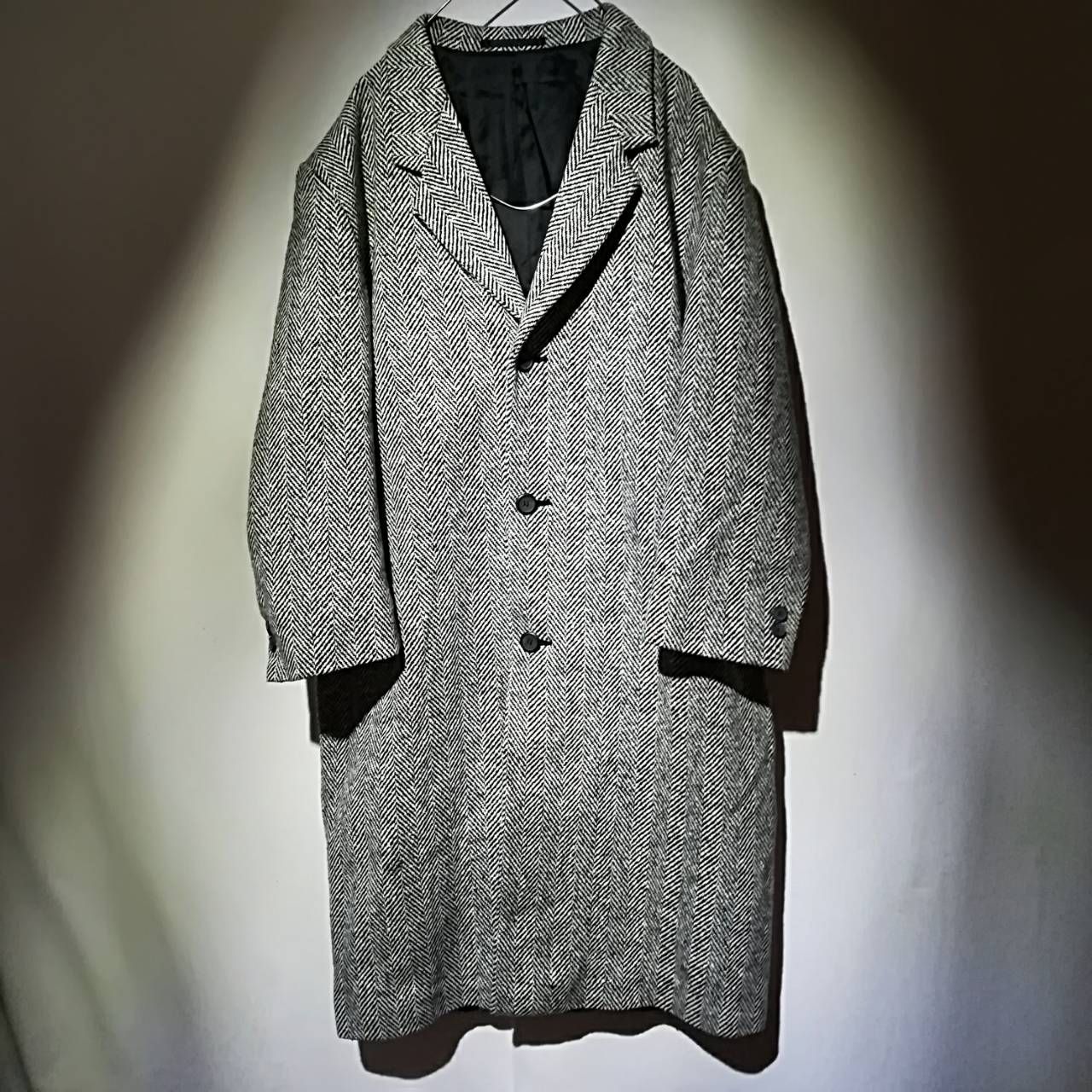 ▽3/28値下げしました▽古着 ロングコート チェスターコート 