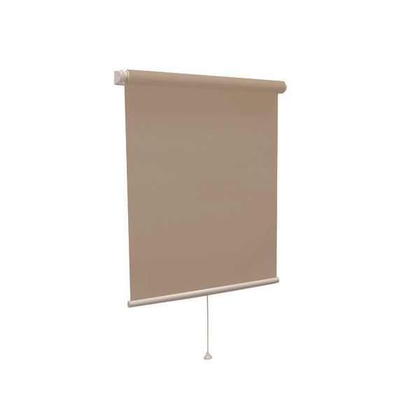 モダン ロールスクリーン 【無地ウォッシャブル 90cm×180cm ブラウン】