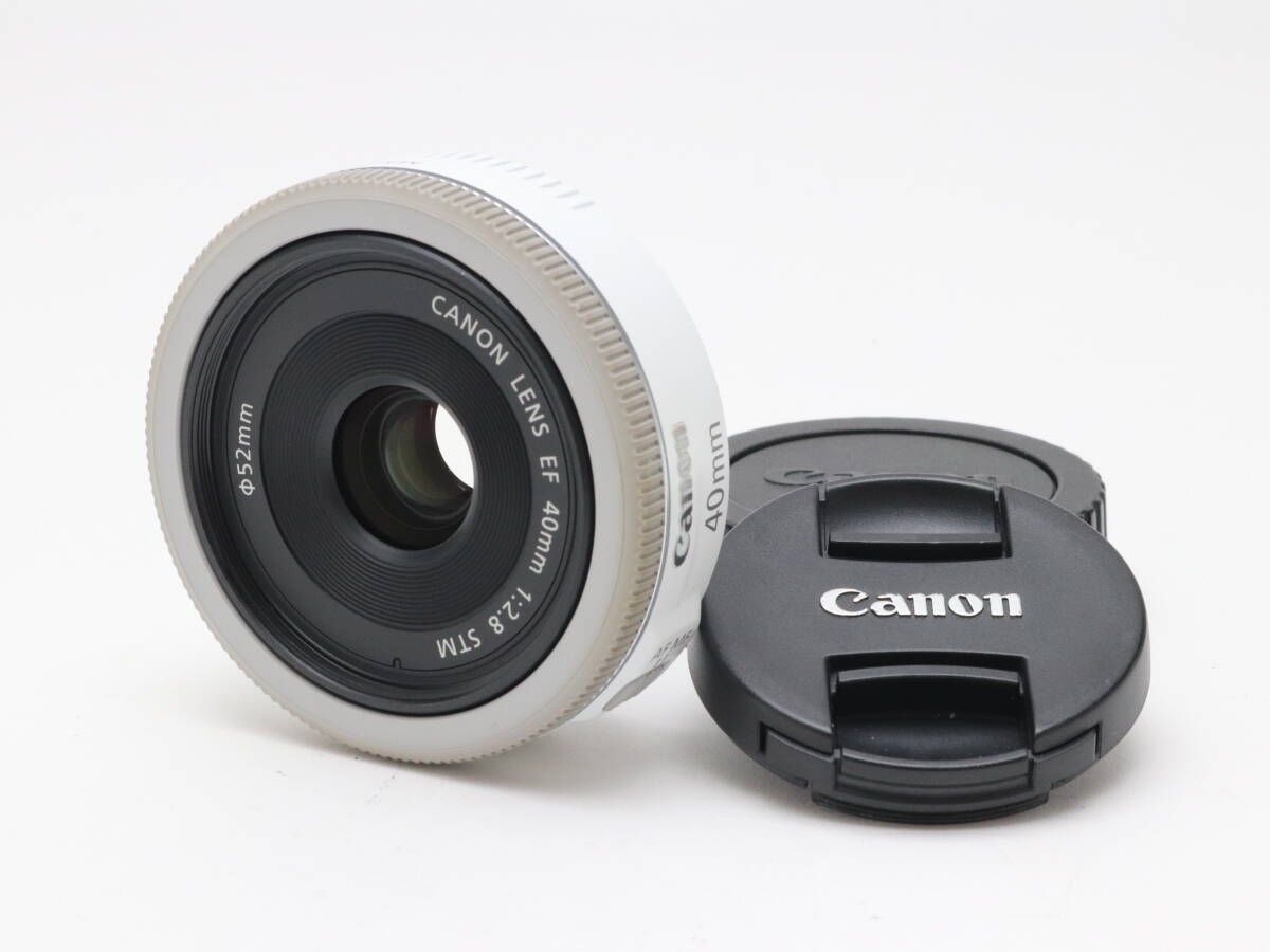 良品 Canon EF40mm F2.8 STM ホワイト AA3707#48 EFレンズ キヤノン 単焦点レンズ Canon EF40mm F2.8 STM