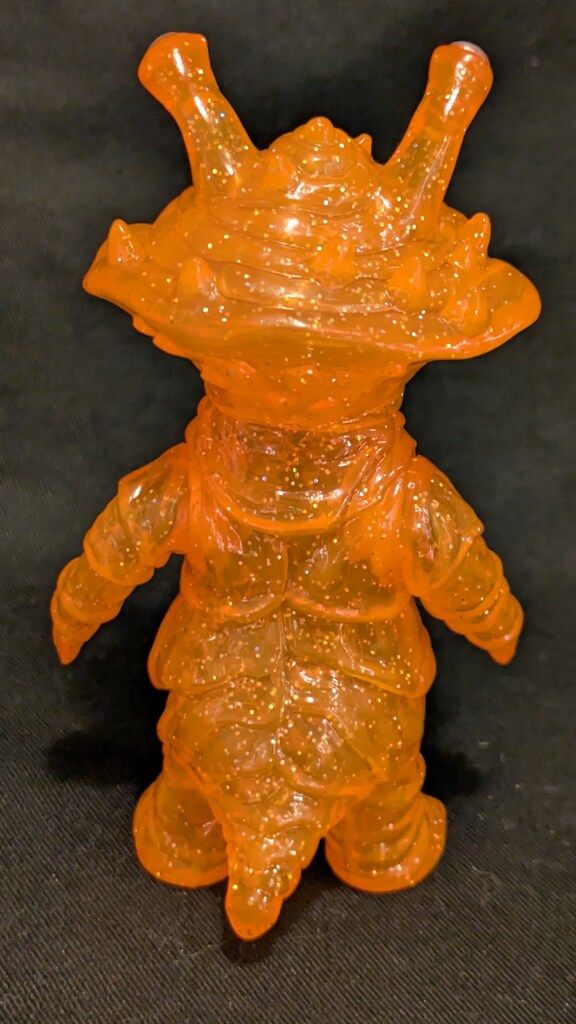 MAXTOY ミニソフビ怪獣倉庫シリーズ カネゴン クリアオレンジラメ成型