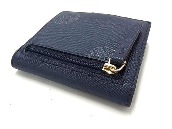 【新品未使用】ケイトスペード 名刺入れ ネイビー □美品□ kate spade ケイトスペード レザー 二つ折り 財布