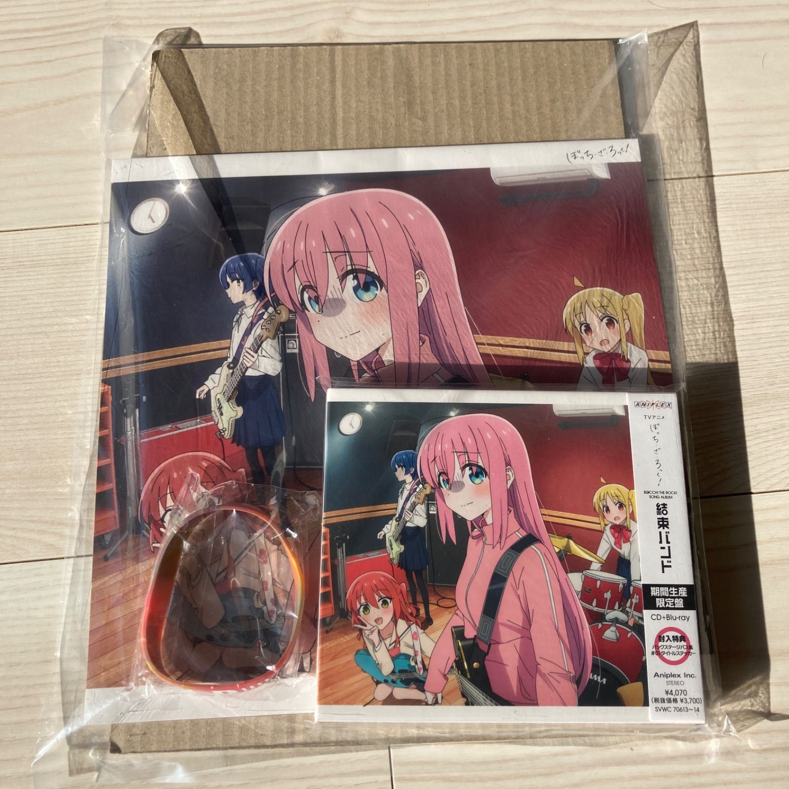 【新品CD＋BD】結束バンド　メガジャケ　ラバーリストバンド　ぼっちざろっく 新品CD＋BD】結束バンド メガジャケ ラバーリストバンド ぼっち