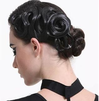 ヘアウィッグ 社交ダンス 競技ダンス デモ 2色 オーダーメイド