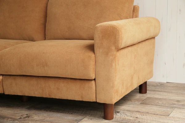 二人掛け キャメル コーデュロイ ソファ ヴィンテージベンチ ソファー NEXPOTALLINN_EU