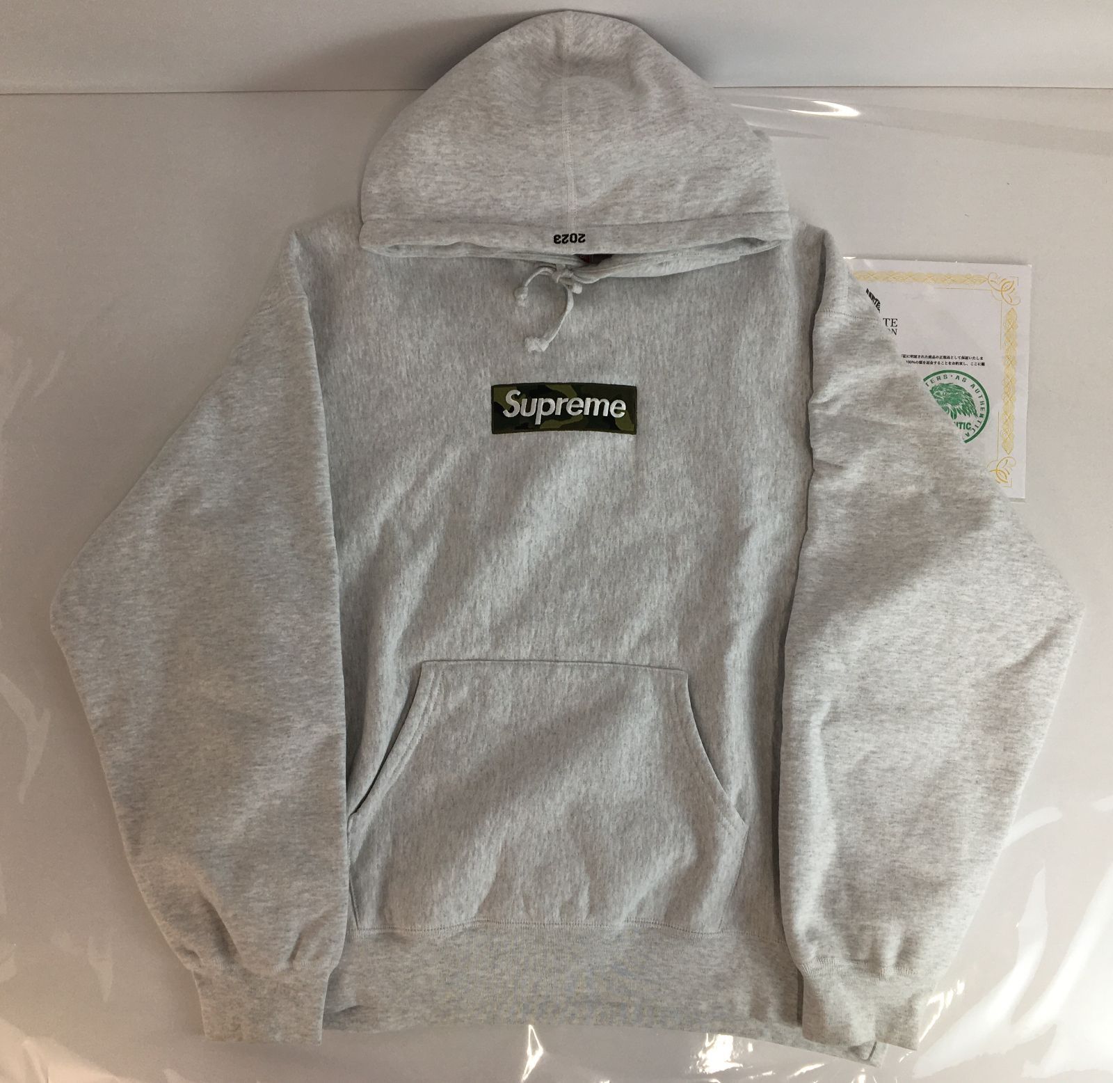 SIZE XL SUPREME Box Logo Hoodie Ash Grey シュプリーム ボックスロゴ パーカー アッシュ グレー フーディー  プルオーバー 00625hi◇128 - メルカリ