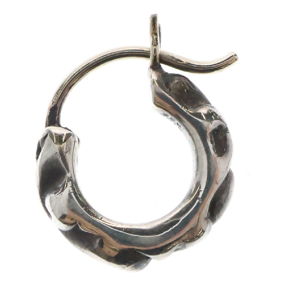CHROME HEARTS クロムハーツ TNY HOOP SCRL タイニースクロールフープ シルバーピアス シルバー