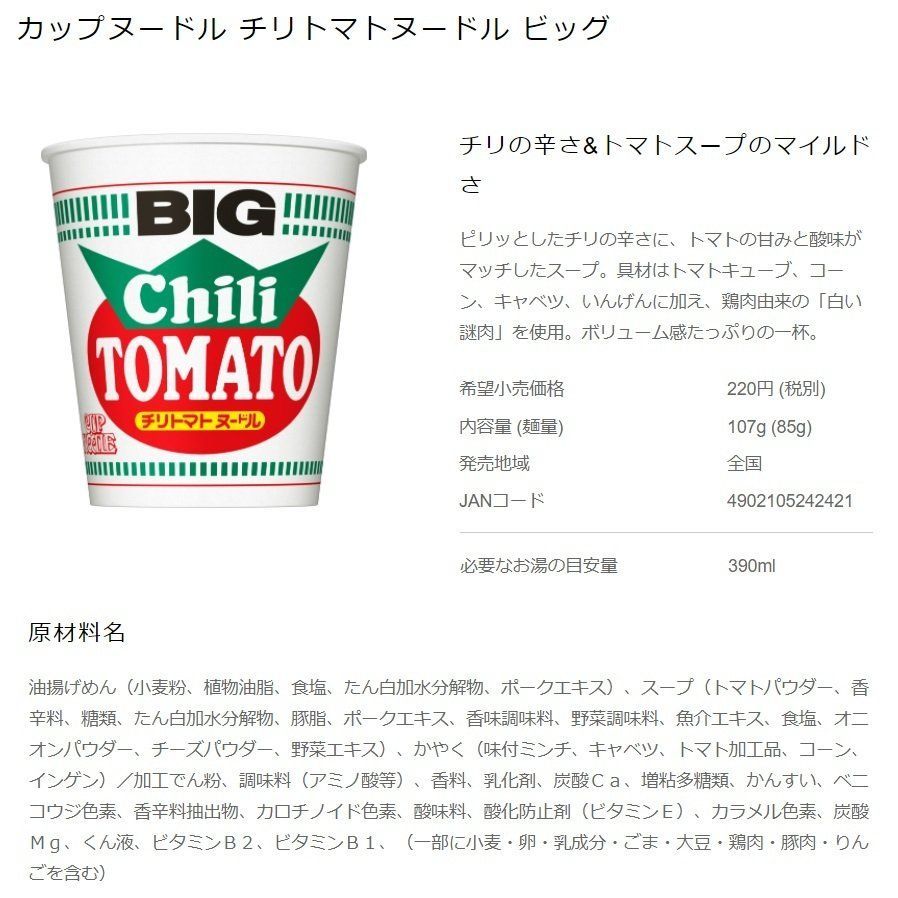 日清食品 カップヌードル BIG 4種類×各3個 計12個セット - メルカリ