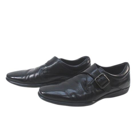 トッズ TOD S モンクストラップ ビジネスシューズ 5.5 ブラック 黒系 レザー イタリア製