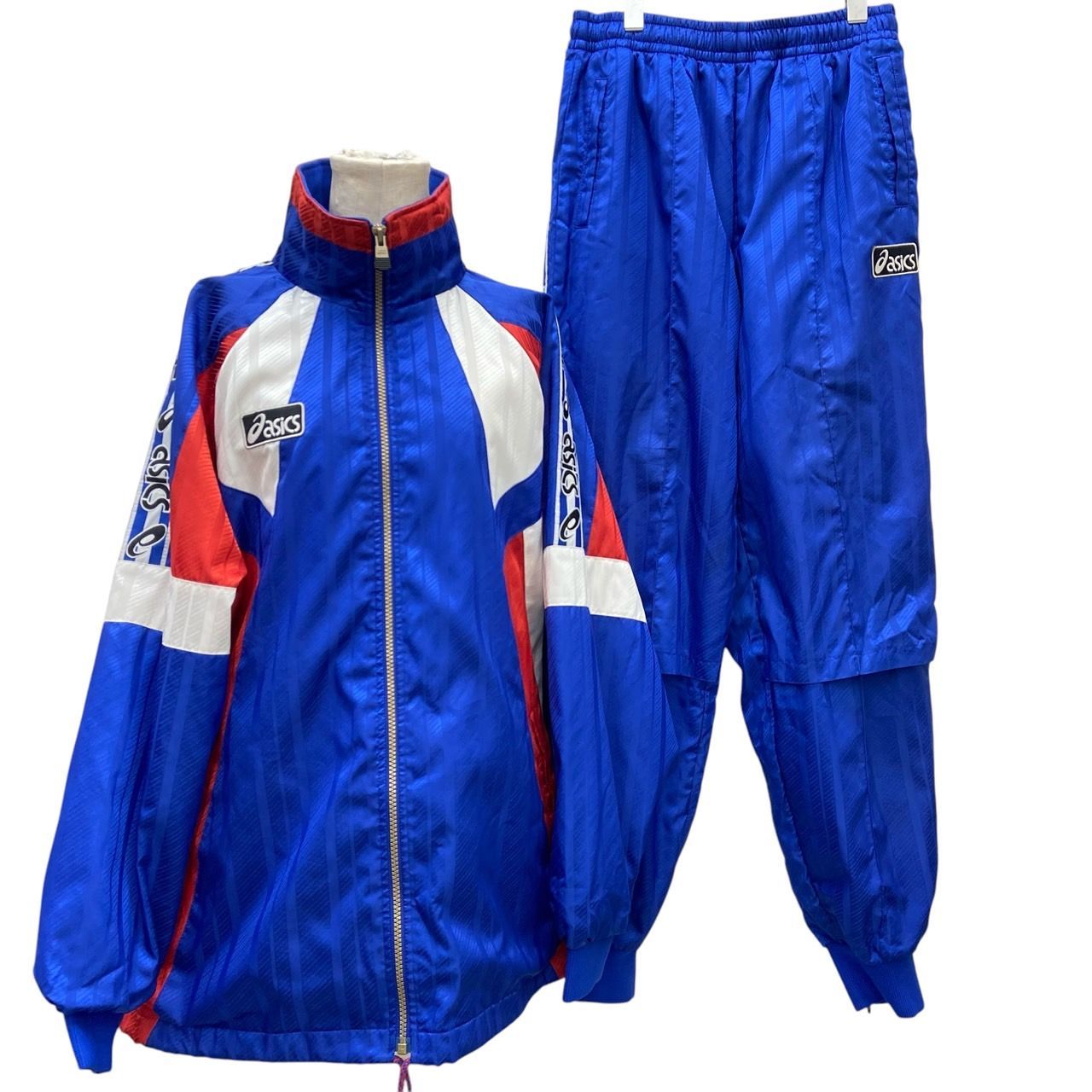 超レア 70s ヴィンテージ オールド asics　ウインドブレーカー 上下　М asics - asics footballgear ウインドブレーカー上下セット