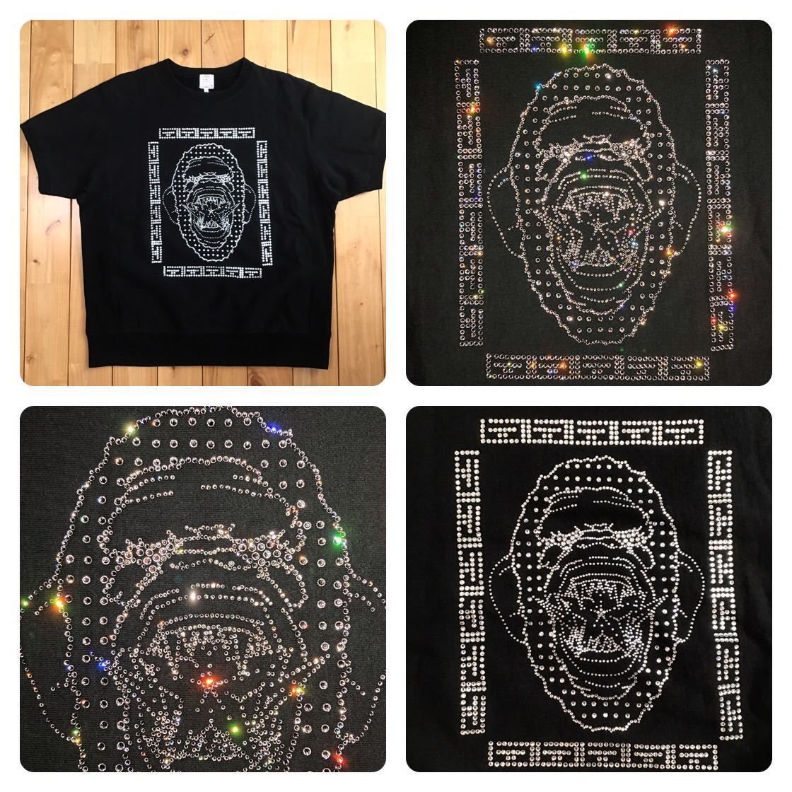 スワロフスキー 大猿 スウェット Sサイズ black a bathing ape BAPE 