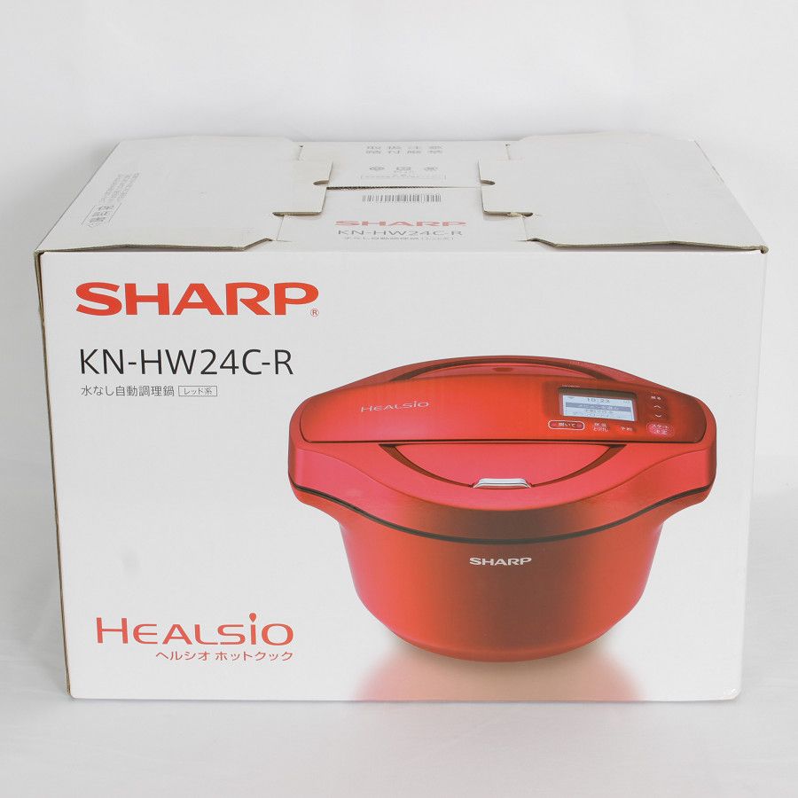 【未使用】シャープ KN-SH10W レッド ヘルシオ ホットクック 自動調理鍋 ☆SHARP ホットクック ヘルシオ KN-SH10W-R レッド 水なし自動