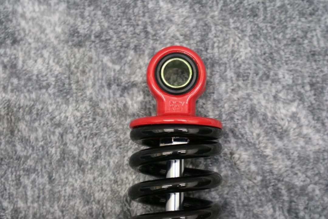 細巻き サスペンション 黒×赤325mm /汎用 ブラック 当時風 旧車