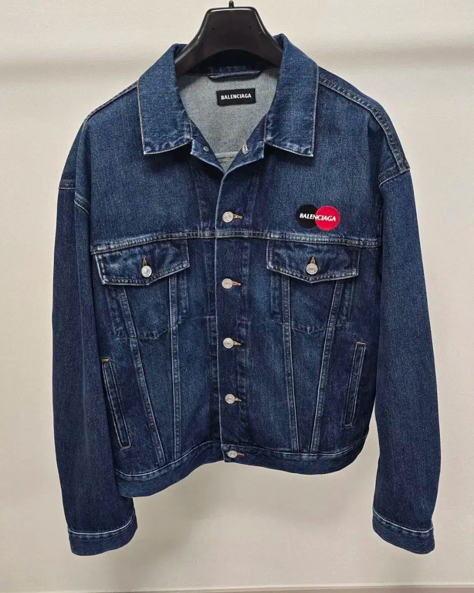 バレンシアガ カード ロゴ デニム ジャケット 46サイズ 105