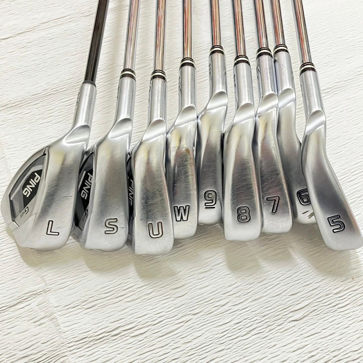 PING アイアン 9本セット レフティ G425 5~9,W,U,S,L 黒ドット