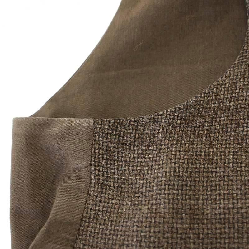 美品！LARDINI ラルディーニ　ブラウンツィードベスト ラルディーニ LARDINI ブートニエール ツイード ベスト ジレ