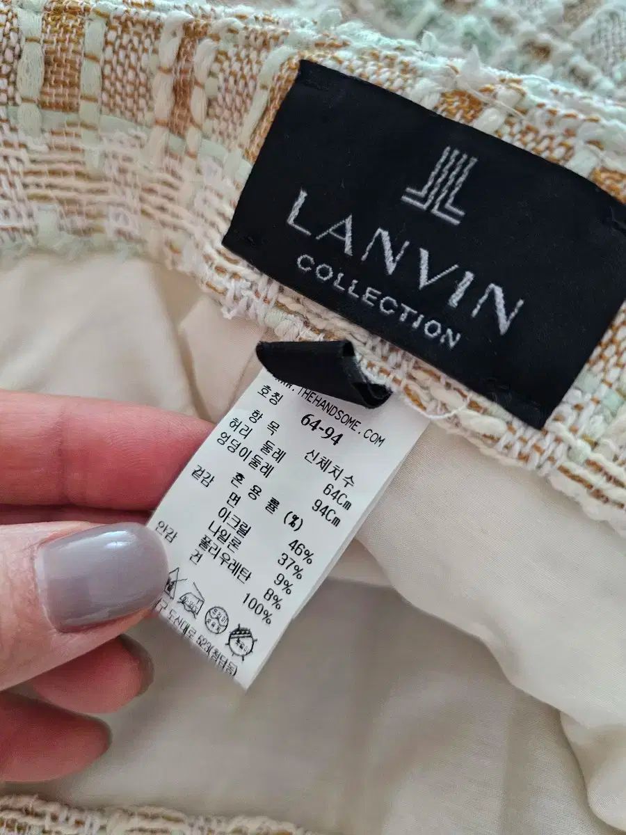 LANVIN ランバン ツイードミディ スカート 55 GULLKHAN_COM