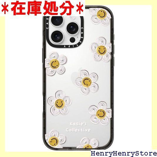 CASETiFY インパクト iPhone 16 Pro Max ケース スリム | 2.5mの落下試験をクリア MIL規格4倍相当 | ワイヤレス充電に対応 - Daisy by Katie-s Collective - クリア ブラック 1962