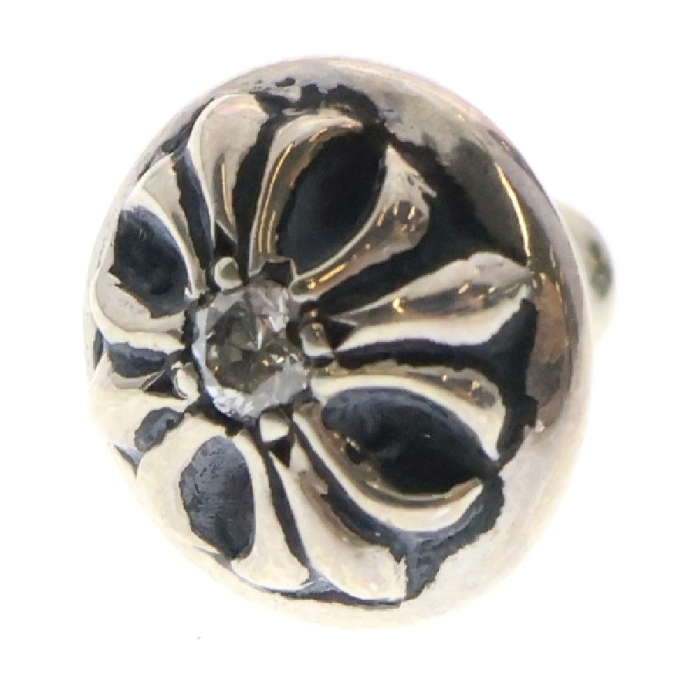CHROME HEARTS クロムハーツ STUD CRSBLL 1|DIA クロスボールスタッドピアス 1ダイヤ シルバー
