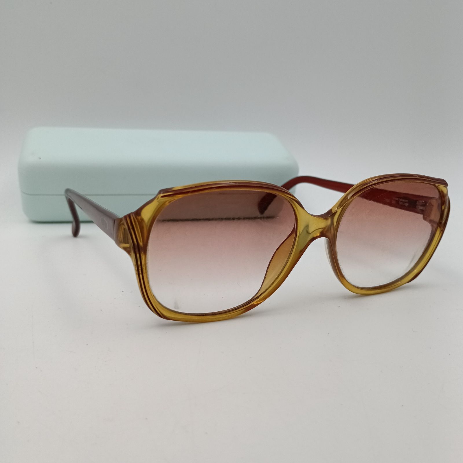 【光左衛門】Dior ブラウンサングラス ビンテージ K-0594】christian dior ビンテージオーバーサイズ サングラス