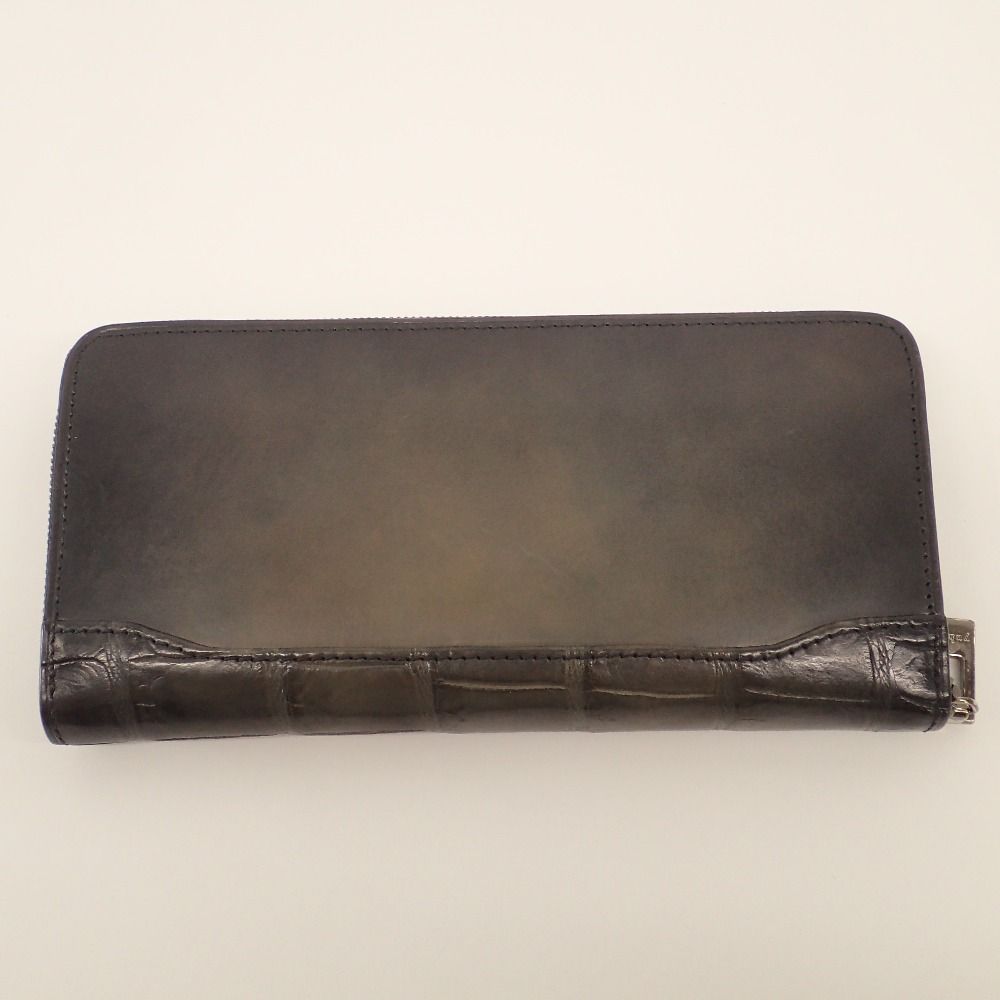 YUHAKU ユハク 【新品同様】YCA114 クロコダイルコンビラウンド 