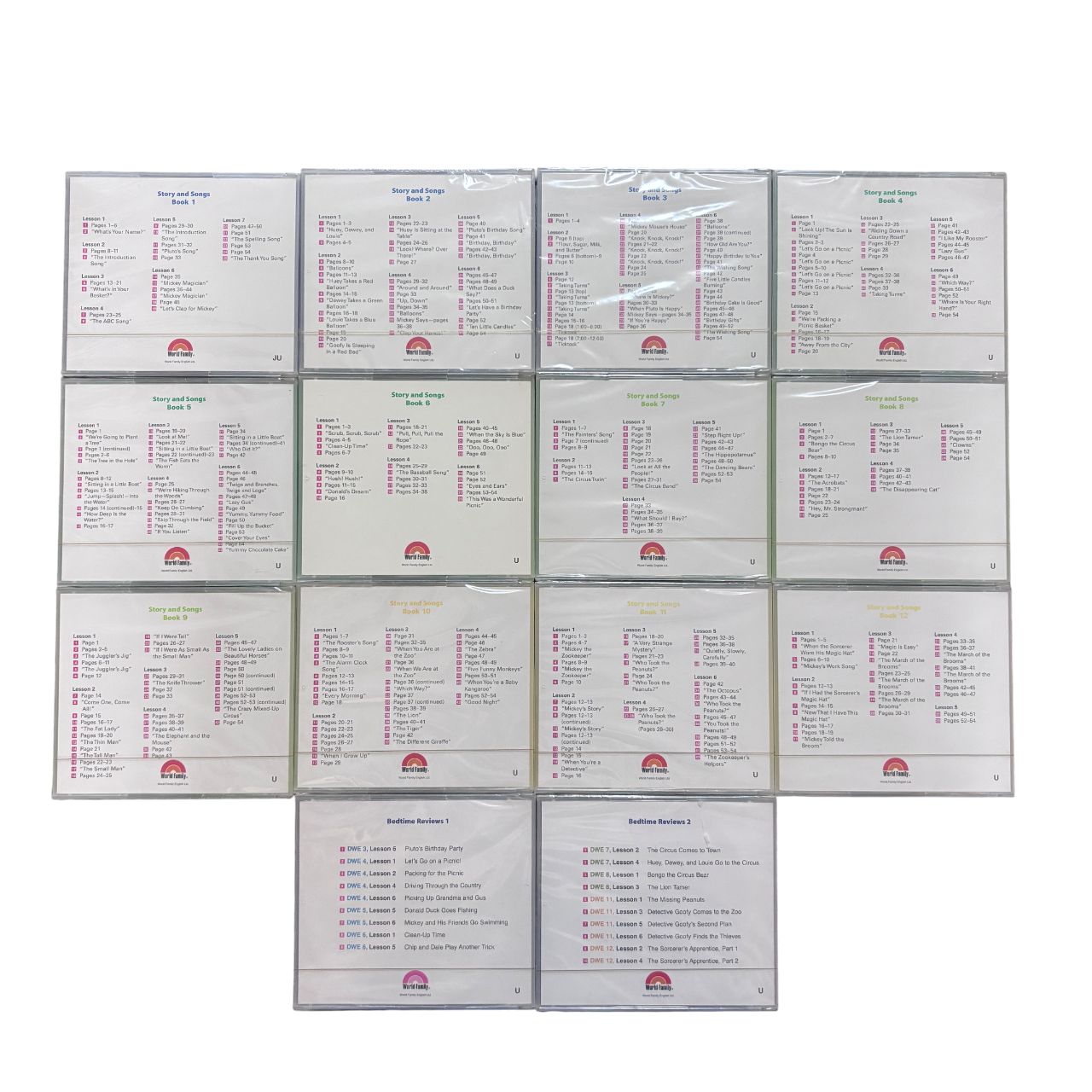 最新　DWE ストーリーアンドソングス　ベッドタイムレビューズ　CD14枚セット 最新 DWE ストーリーアンドソングス ベッドタイムレビューズ