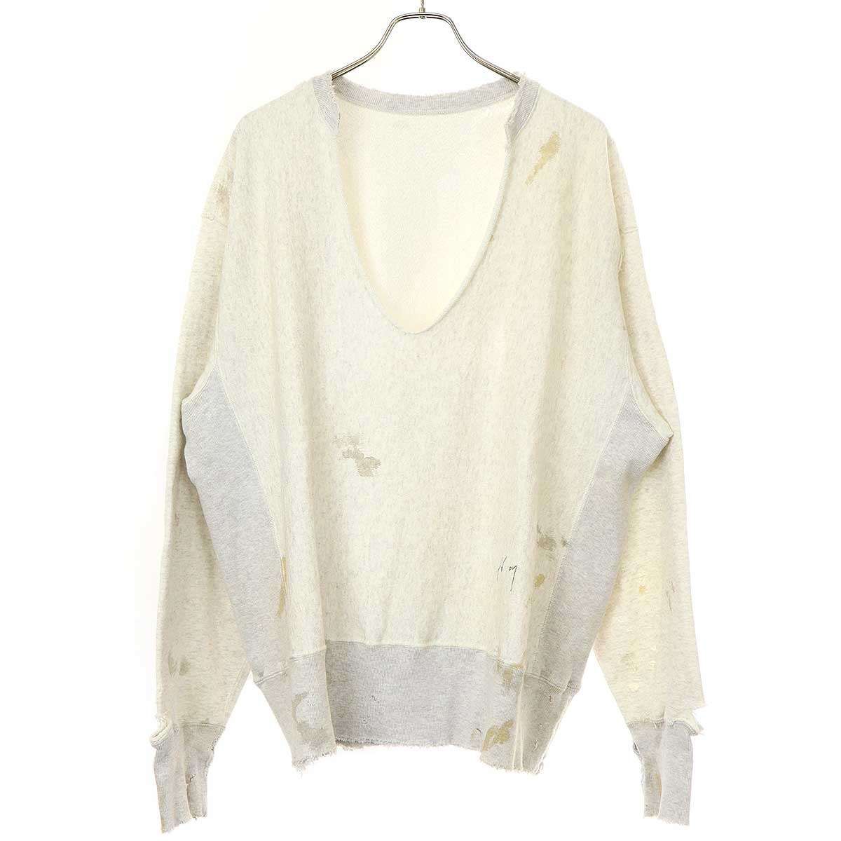 ANCELLM アンセルム 23SS CRASH CREWNECK SWEAT SHIRT クラッシュ 