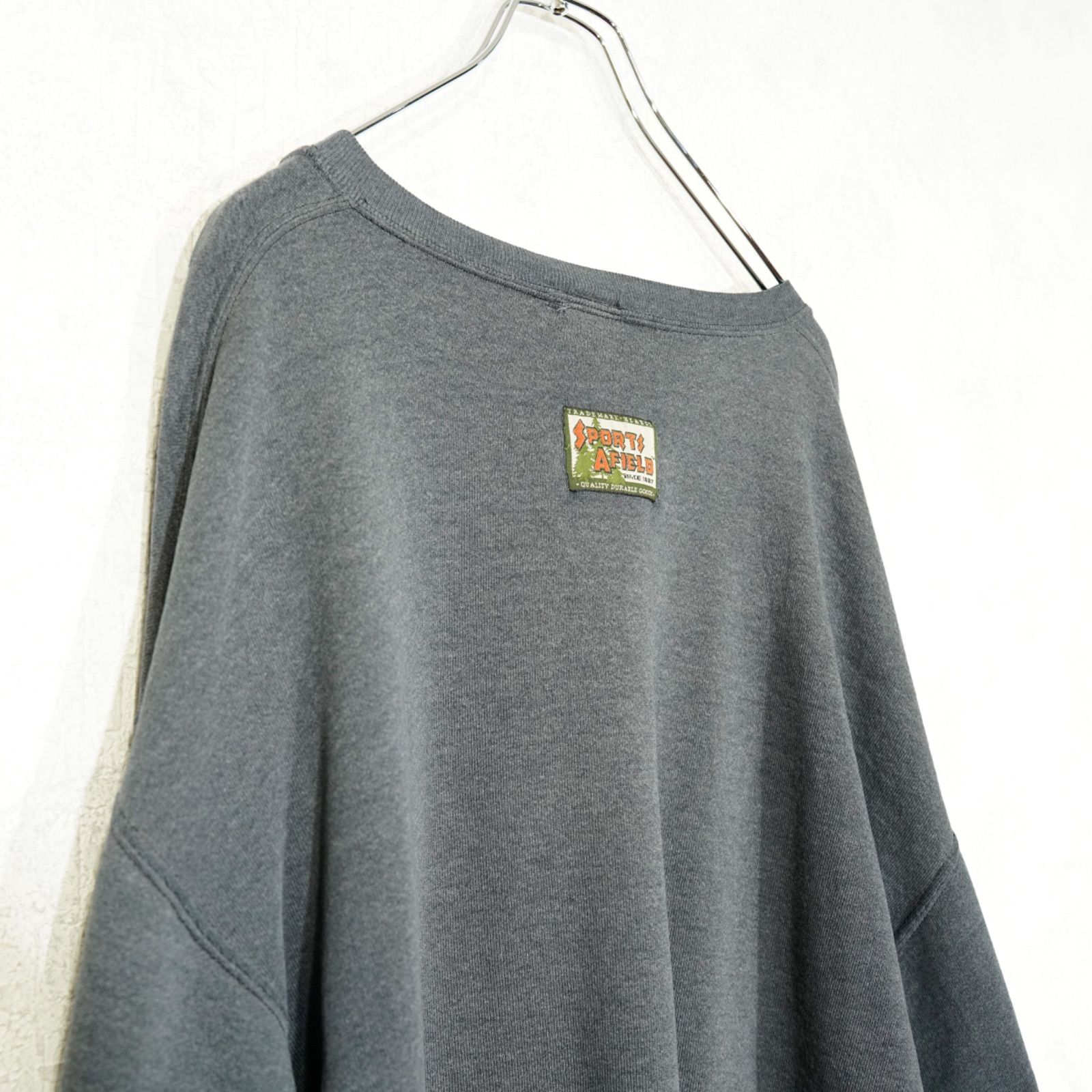 90's USA VINTAGE DELTA WOLF PRINT DESIGN SWEAT SHIET/90年代