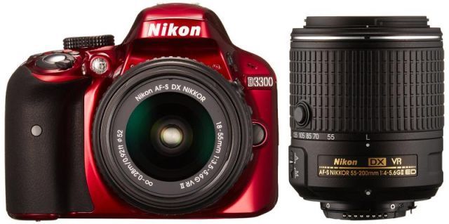 Nikon D3300 デジタル一眼レフカメラ 赤色 3本レンズ付き Amazon | Nikon デジタル一眼レフカメラ D3300 18-55 VR II